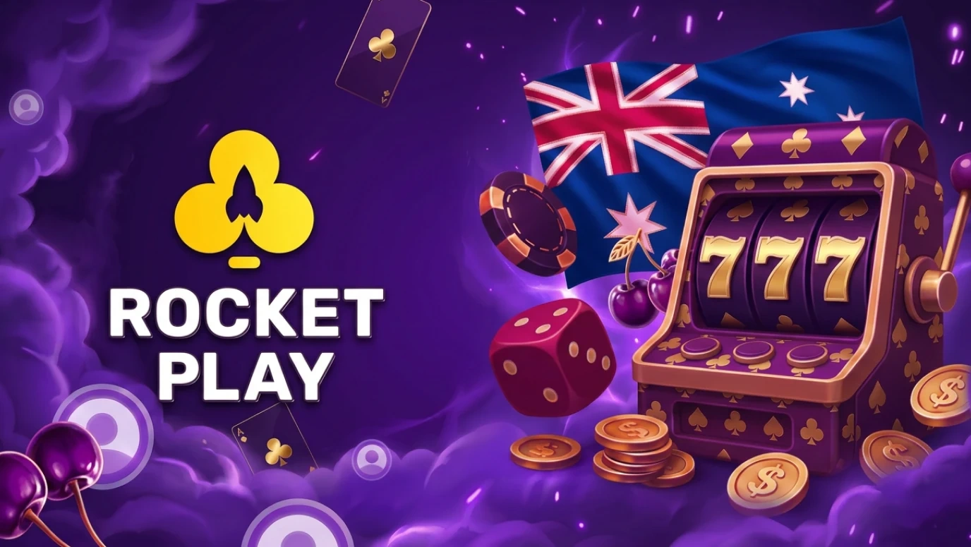 RocketPlay banking page showing PayID, POLi and card payment options for Australian players